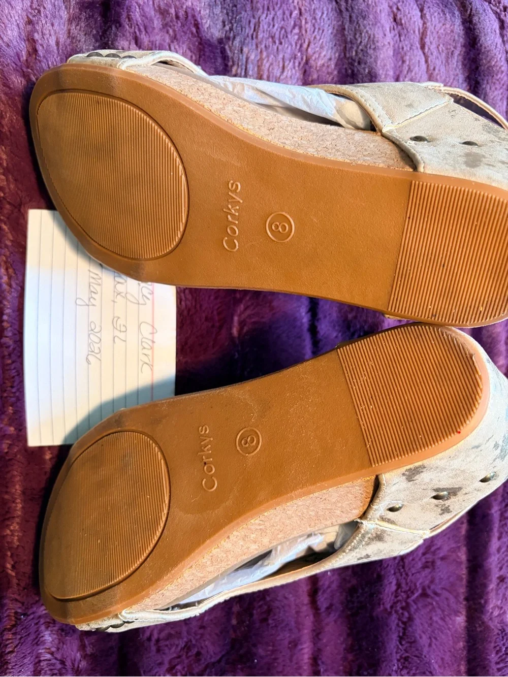 Corkys wedge slingbacks